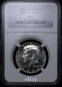 1966 SMS KENNEDY HALF DOLLAR NGC MS 67 DDO Doubled Profile Double Die Obverse
