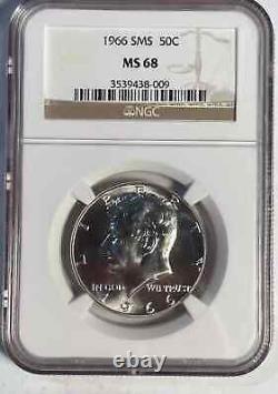 1966 S Half Dollars Kennedy Clad NGC MS-68 SMS