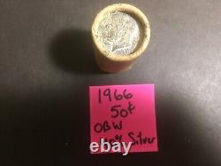 1966 Silver Kennedy Half Roll Of 20 Obw