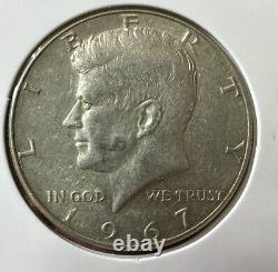 1967 40% Silver kennedy half dollar Error Coin