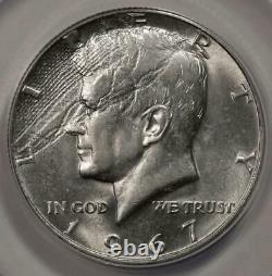 1967 ANACS AU50 Struck Thru Cloth Silver Kennedy Half Dollar Mint Error Rare