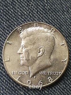 1968 D Mint Error silver kennedy half Dollar