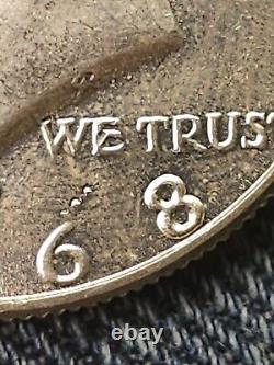 1968 D Mint Error silver kennedy half Dollar