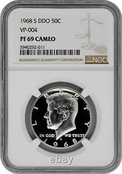 1968 S DDO Proof Kennedy Half Dollar NGC PF 69 Cameo VP-004 ONE & ONLY TOP POP