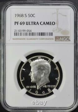 1968-S Silver Proof Kennedy Half Dollar NGC PF69 Ultra Cameo