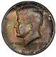 1969-D PCGS MS63 Toned Kennedy Half Dollar with Rainbow Toning! Beautiful Coin