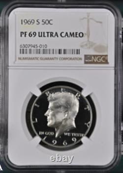 1969-S 50C Kennedy Half Dollar Rare NGC Proof PF-69-UCAM Low-Pop Highest-Grades