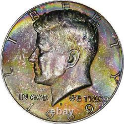 1969-d 50c Pcgs Ms64 40% Sil Kennedy Multi-dimensional Rainbows