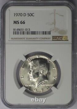 1970-D 50c Kennedy Half Dollar NGC MS 66