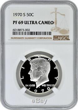 1970 S 50C Proof Kennedy Half Dollar NGC PF 69 Ultra Cameo
