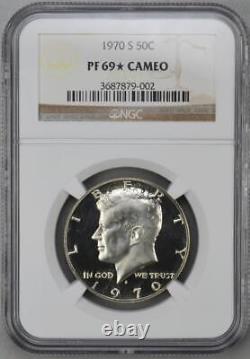 1970-s Ngc Pf69 Star Cameo 50c Kennedy Half-dollar