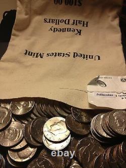 1971 2018 PD Kennedy Half Dollar 200 Coin Lot 2x Silver 90% 40% U. S. Mint Bag