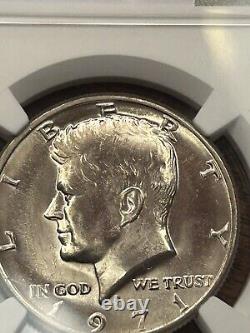 1971-D 50C Kennedy Half Dollar NGC MS 66