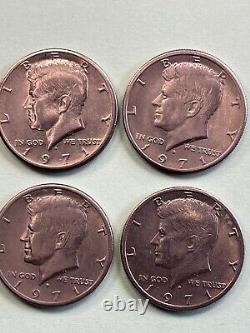 1971-D Kennedy Half Dollar 50 Cent Coin (4 Coins)