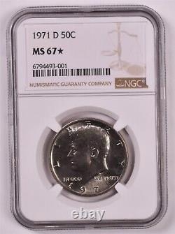 1971-D Kennedy Half Dollar NGC MS67 Star Flashy PL Obverse The Only 67 Stars