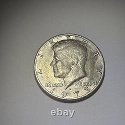 1972 D Kennedy Half Dollar Extreme Die Error