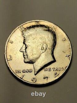 1974 half dollar no mint Mark Reverse Error