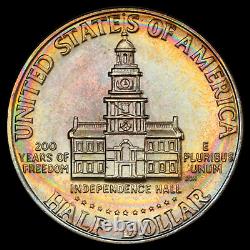 1976 Bicentennial Kennedy Half Dollar PCGS MS66 Gorgeous Rainbow Toning