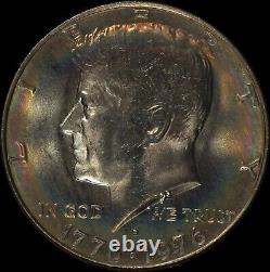 1976 D 50c Kennedy Half Dollar Rainbow Color Tone Bicentennial US Type Coin