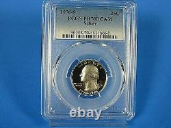 1976 S 3-Coin, Silver Bicentennial Set, Dollar, Half, Quarter PCGS Pf 70 Dcam