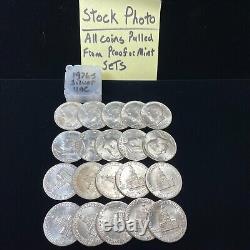 1976 S Bicentennial Uncirculated Silver Kennedy Half Dollar Roll $10 Face Value