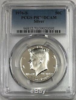 1976-S Kennedy Silver Half Dollar PCGS Proof (PR) 70 Deep Cameo Bi-Centennial