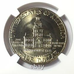 1976-p Kennedy Half Dollar Bicentennial. Ms66 Ngc Kennedy Half 50th Anniv Label