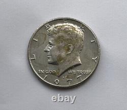 1977 D Kennedy Half Dollar Coin Doubled Die Obverse