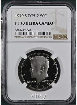 1979 S Type 2 Clad Kennedy Half Dollar NGC PF70 Ultra Cameo Beautiful Coin
