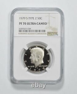 1979-S Type 2 TWO PF70 Kennedy Half Dollar NGC Graded PF 70 PERFECT UCam 0263