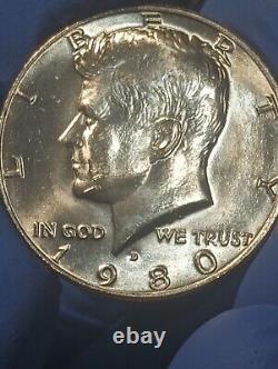 1980 kennedy half dollar With D, D Error