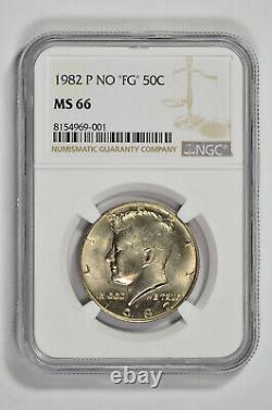 1982 P NO FG 50C Kennedy Half Dollar NGC MS 66