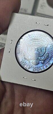 1984 D Kennedy Half Dollar 50c Usa? Coin Rainbow? Toning Color Wow