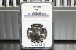 1985-d Kennedy Half Dollar Ngc Graded Ms67