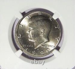 1990-P Kennedy Half Dollar Struck 10% off Center NGC MS-64
