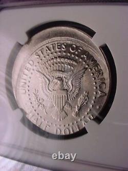 1990-p Kennedy Half Dollar 10% Off Center Mint Error Ngc Certified Ms-64! #813