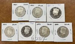 1992-1998 S SILVER KENNEDY Half dollars 7 Proof coins