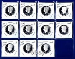 1992 S 2022 S SILVER Proof Kennedy Half Dollar Set 31 Coins