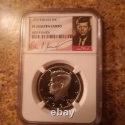 1992s, Pf. 70, Ultra Cameo Kennedy Half $ Dollar Silver