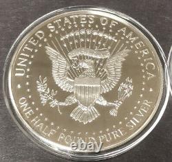 1994 Kennedy Half Dollar 8 Troy Oz. 999 Silver Proof Case & COA Washington Mint