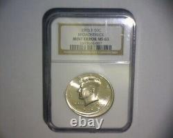 1995 P Kennedy Half Dollar, Off Center, Broad Strike, Proof Look Us Error Coin