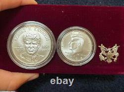 1998 Kennedy Collector's set Robert Silver Dollar & JFK Half Dollar Matte Coin