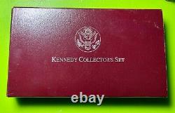 1998 Kennedy collectors set Matte JFK HALF/ RFK Dollar box & coa