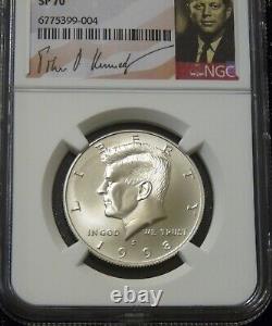 1998-S Silver Kennedy Half Dollar Matte Finish NGC SP70 Signature Label