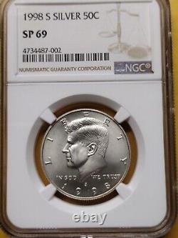 1998 s silver 50c kennedy sp 69