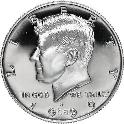 1999 S Kennedy Half Dollar Roll Gem Deep Cameo CN-Clad Proof 20 US Coins