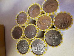 1 Box, 50 Bank Wrapped Rolls of Kennedy Half Dollars. Unsearched $500 Face Value