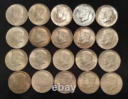 1 Roll (20) 90% Silver 1964 Kennedy Half Dollars (#11)