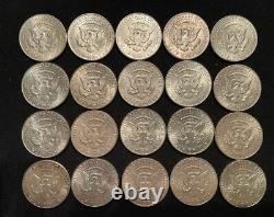 1 Roll (20) 90% Silver 1964 Kennedy Half Dollars (#12)