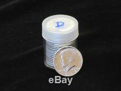 1 Roll (20 Coins) 1964 Kennedy Half Dollars 90% Silver Denver Uncirculated